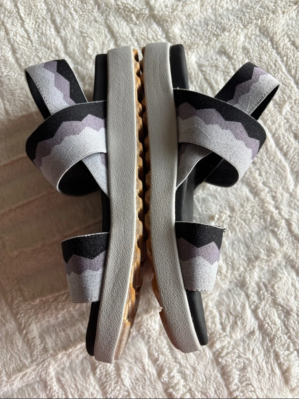 KEEN‎ Elle Backstrap sandals mountain sunset 7.5 Gray Platform hiking walking